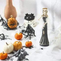 Resin Skeleton Lady Taper Candlestick Holder< Fashion