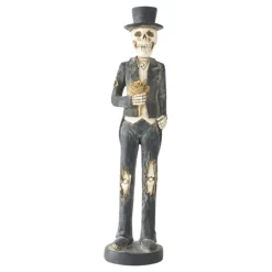 Resin Skeleton Man Taper Candlestick Holder< Online