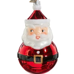 Retro Santa Ball Ornament< Clearance
