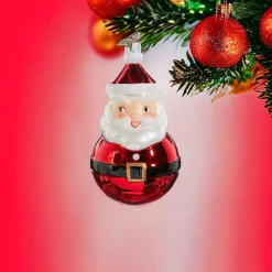 Retro Santa Ball Ornament< Clearance