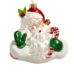 Retro Santa Ornament< New