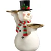 Retro Snowman Cake Plate< New