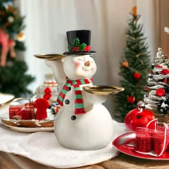 Retro Snowman Cake Plate< New