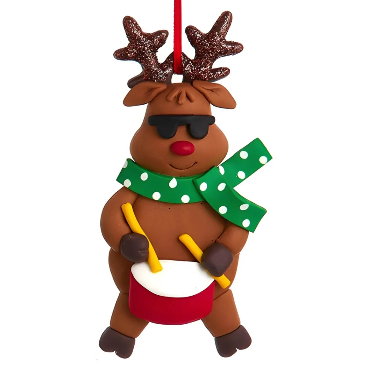 Rock And Roll Reindeer Drum Ornament<Kurt Adler Online