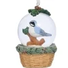 Roman - 3.5" Blue Bird In Mini Dome Ornament< Outlet