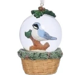 Roman - 3.5" Blue Bird In Mini Dome Ornament< Outlet