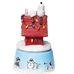 Roman - 5" Musical Snoopy On A House On Top A Winter Scene< Online