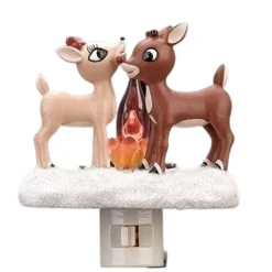 Roman - 5.25" Rudolph &amp; Clarice Flicker Night Light< Online