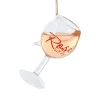 Rose All Day Wine Glass Ornament<Kurt Adler Online