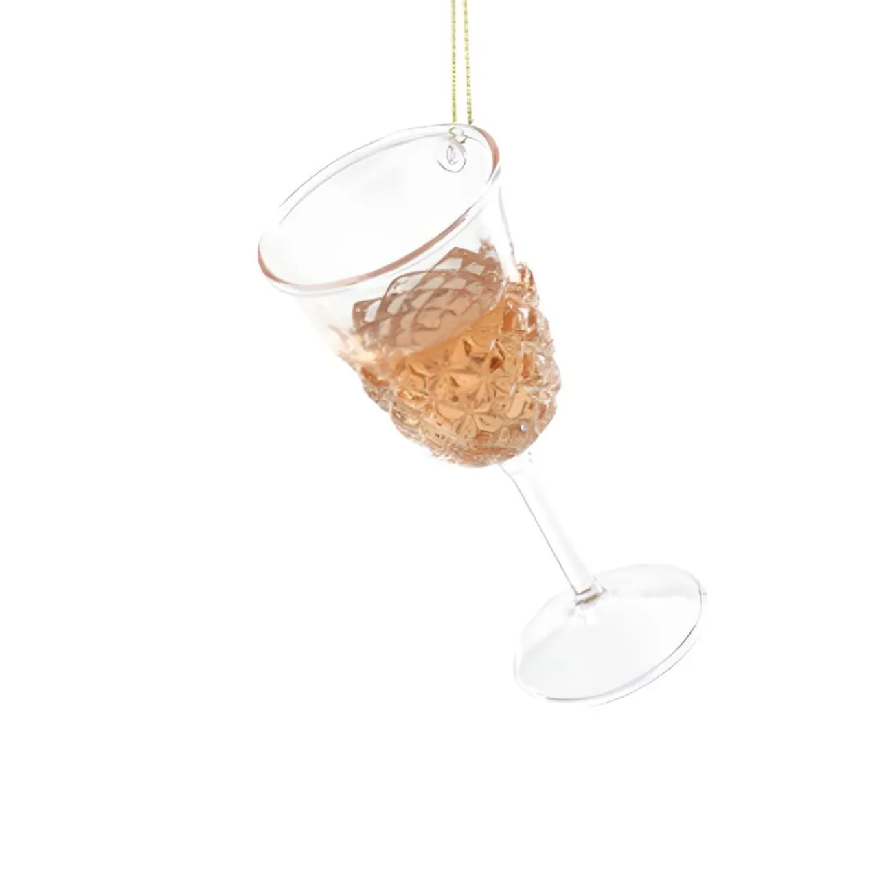 Rose Wine Glass Christmas Ornament<Cody Foster & Co. Fashion