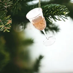 Rose Wine Glass Christmas Ornament<Cody Foster & Co. Fashion