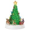 Rotating Musical LED Christmas Tree With Santa and Sleigh Figurine< Fashion