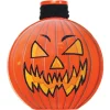 Round Striped Jack O'Lantern Lit Glass Jar - The Christmas Loft<Stony Creek Sale