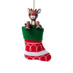 Rudolph In Stocking Ornament< Online