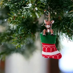 Rudolph In Stocking Ornament< Online