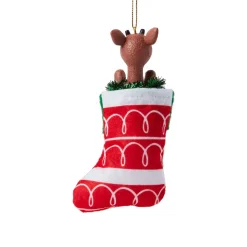 Rudolph In Stocking Ornament< Online