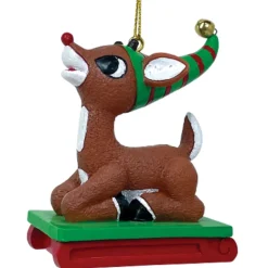 Rudolph Sledding Ornament | The Christmas Loft< Discount
