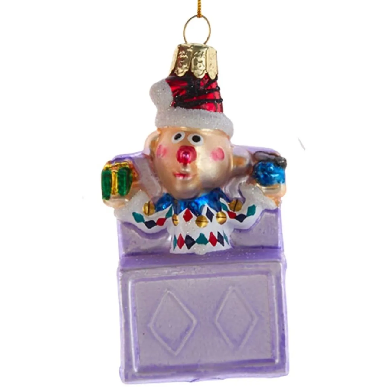 Rudolph The Red Nose Reindeer® Glass Misfit Charlie in A Box Toy Ornament<Kurt Adler New