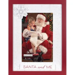 Santa and Me Christmas 4x6 Rustic Frame< Best