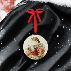 Santa Disc Ornament< Sale