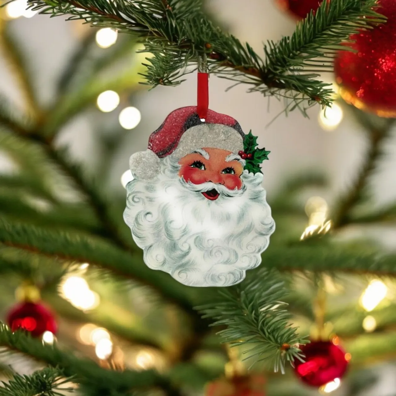 Santa Face Ornament< Fashion