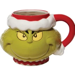 Santa Grinch Sculpted Mug | The Christmas Loft< New