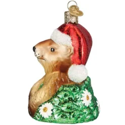 Santa Groundhog Ornament - The Christmas Loft<Old World Glass Discount