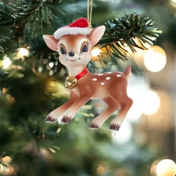 Santa Hat Deer Ornament with Bell<Kurt Adler Discount