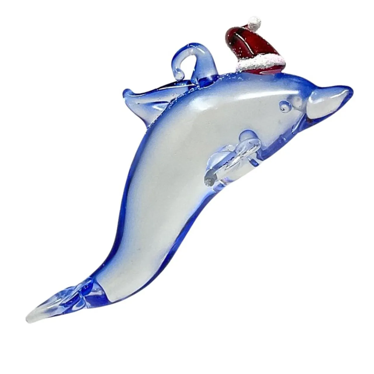 Santa Hat Dolphin with Tail Up Ornament< Online