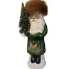Santa in Fur Hat Candy Container< New