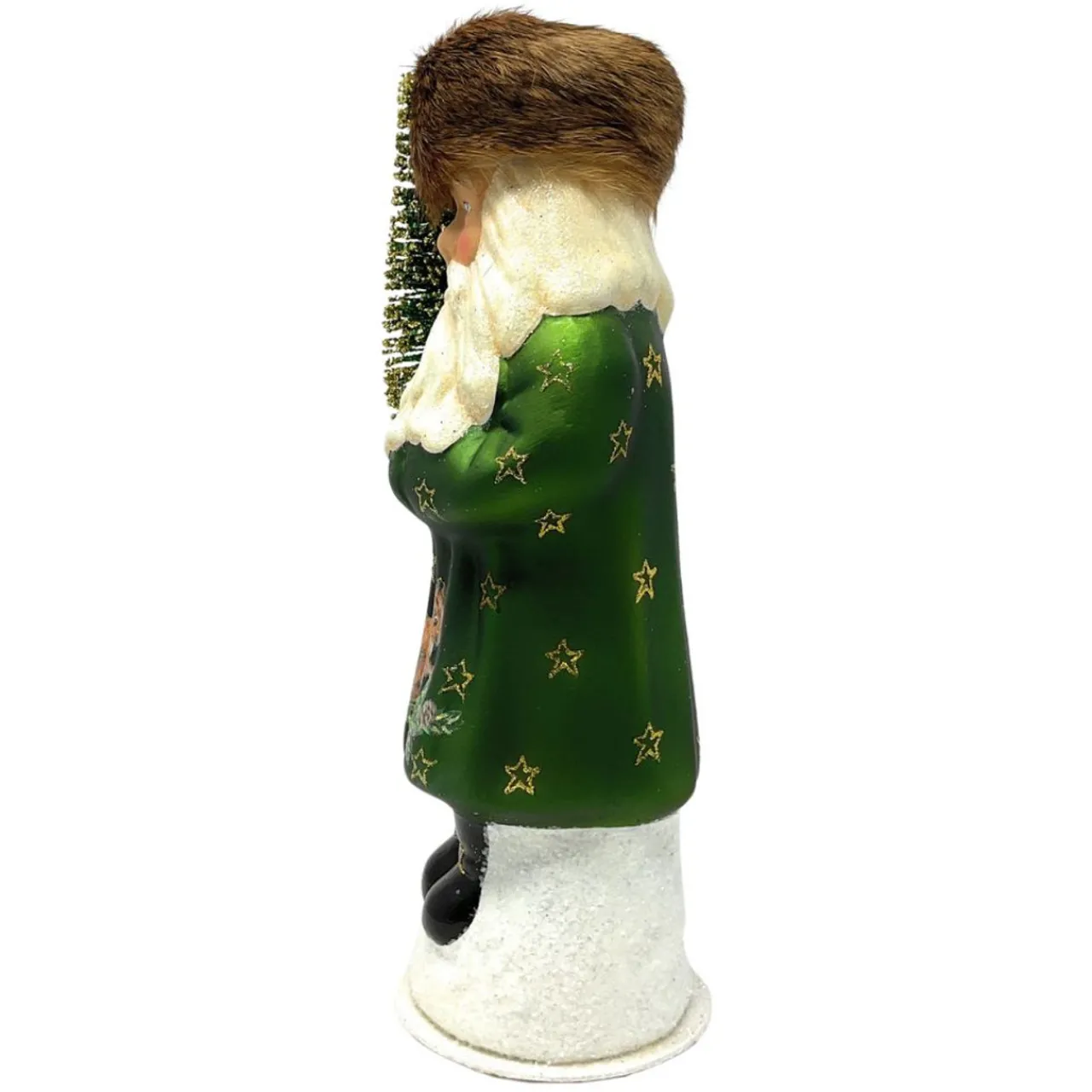 Santa in Fur Hat Candy Container< New