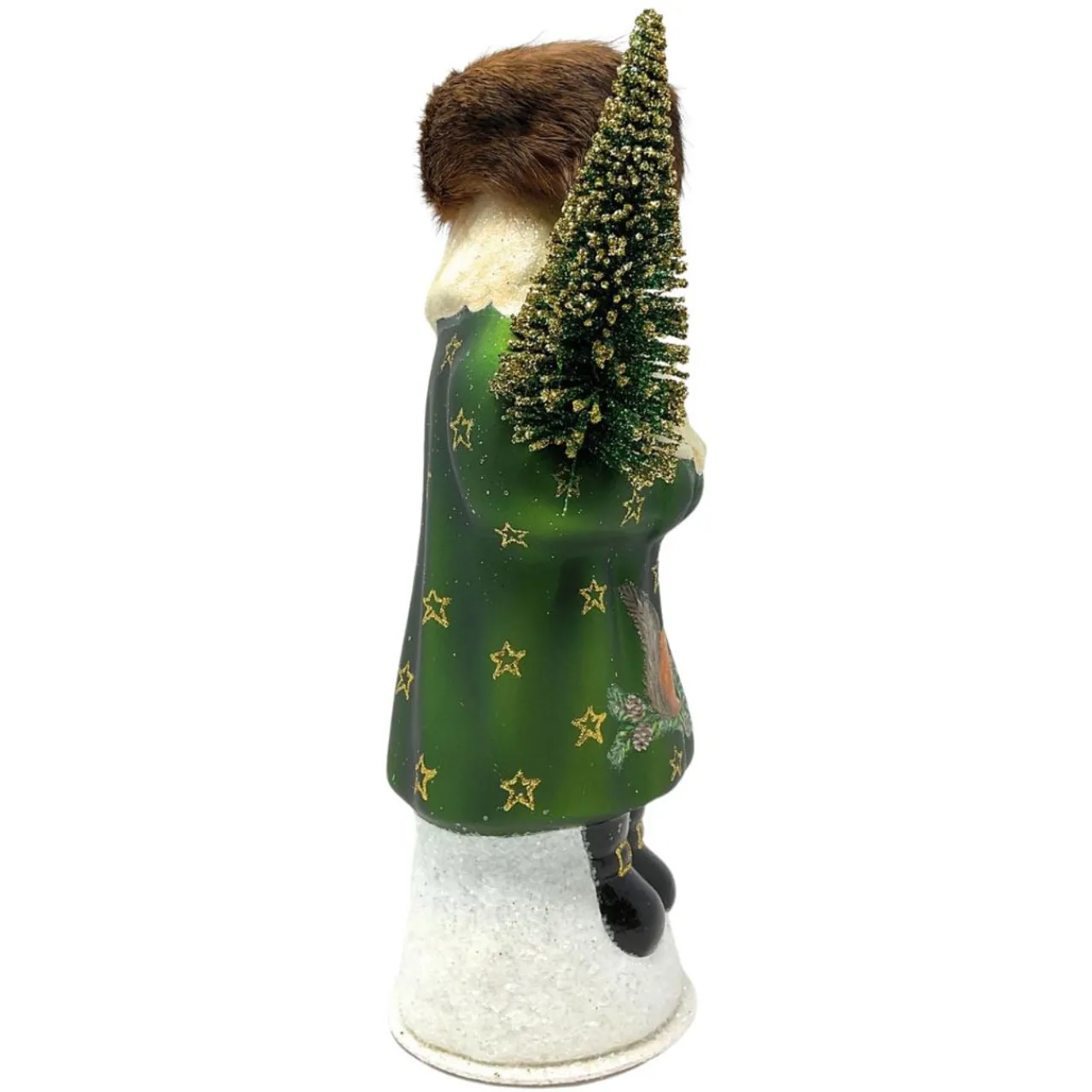 Santa in Fur Hat Candy Container< New