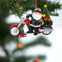 Santa on Motorcycle Chopper Christmas Ornament< Online