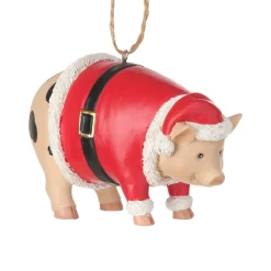 Santa Pig Ornament< Discount