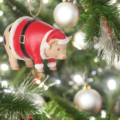 Santa Pig Ornament< Discount