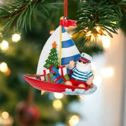 Santa Sailing Ornament< Discount