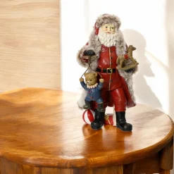 Santa With Bear Marionette Figurine< New
