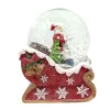 Santa with List And Sleigh Base Globe< Discount