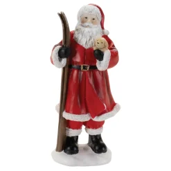Santa with Skis Figurine< Fashion