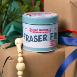 Santas Naturals Fraser Fir Candle 9oz Tin< New