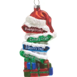 Santa's Reindeer Name Ski Slope Sign Ornament< Discount