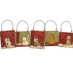 Sassy Cats Set of 5 Christmas Ornaments< Sale