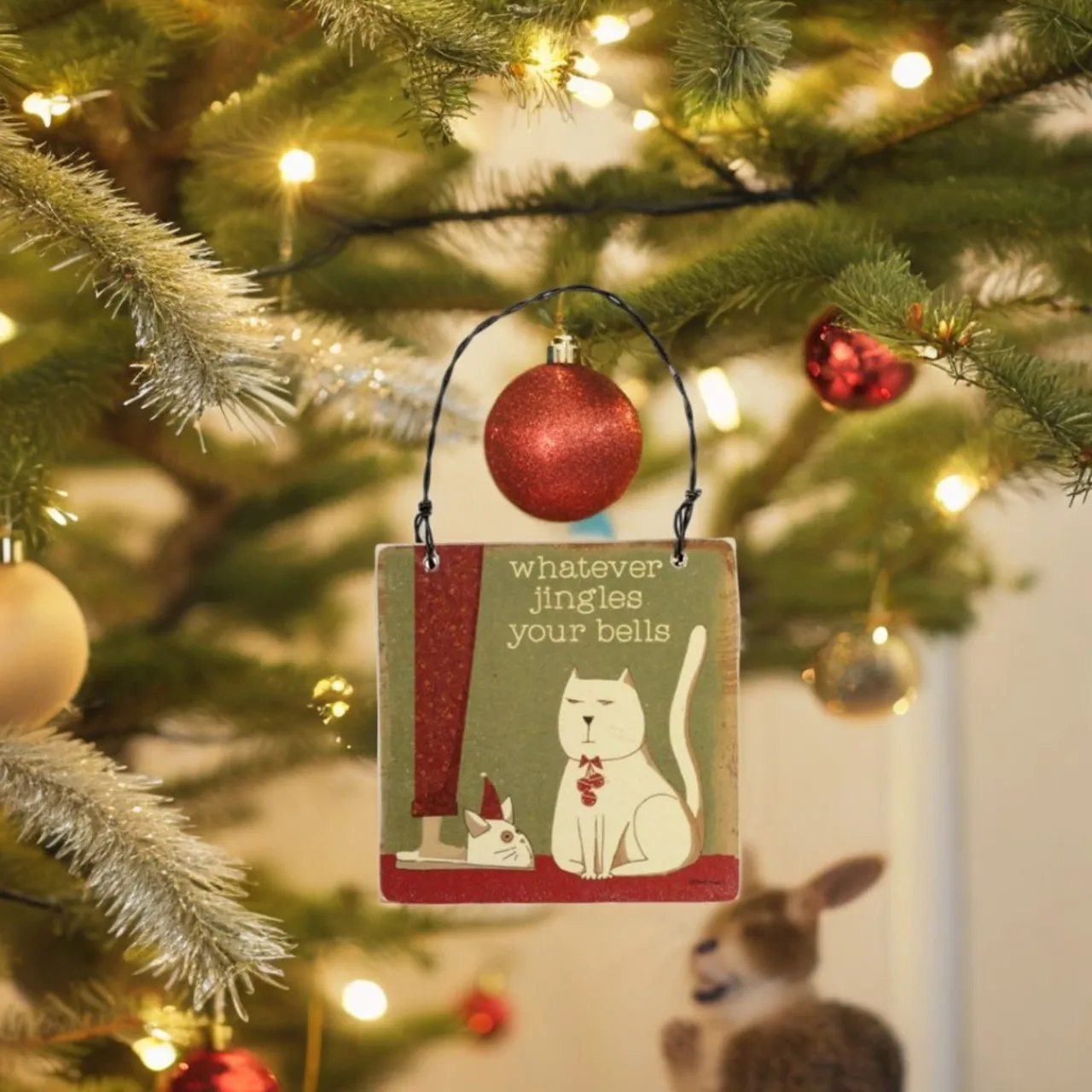 Sassy Cats Set of 5 Christmas Ornaments< Sale