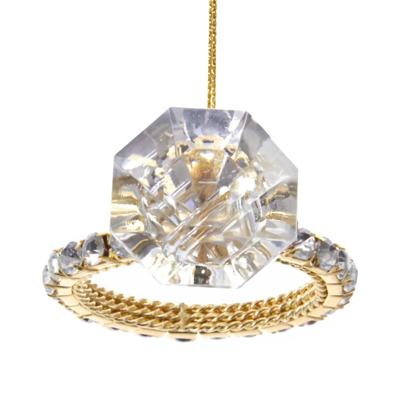 Shiny Diamond Ring Ornament<Kurt Adler Clearance