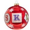 Shiny Red Ball Ornament With SKI< Outlet