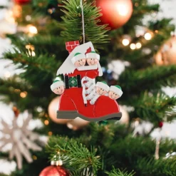 Shoe Family of 5 Personalized Ornament< Hot