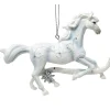 Silver And White Horse Ornament<Kurt Adler Online