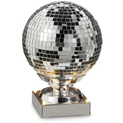 Silver Animated Spinning Disco Ball< Fashion
