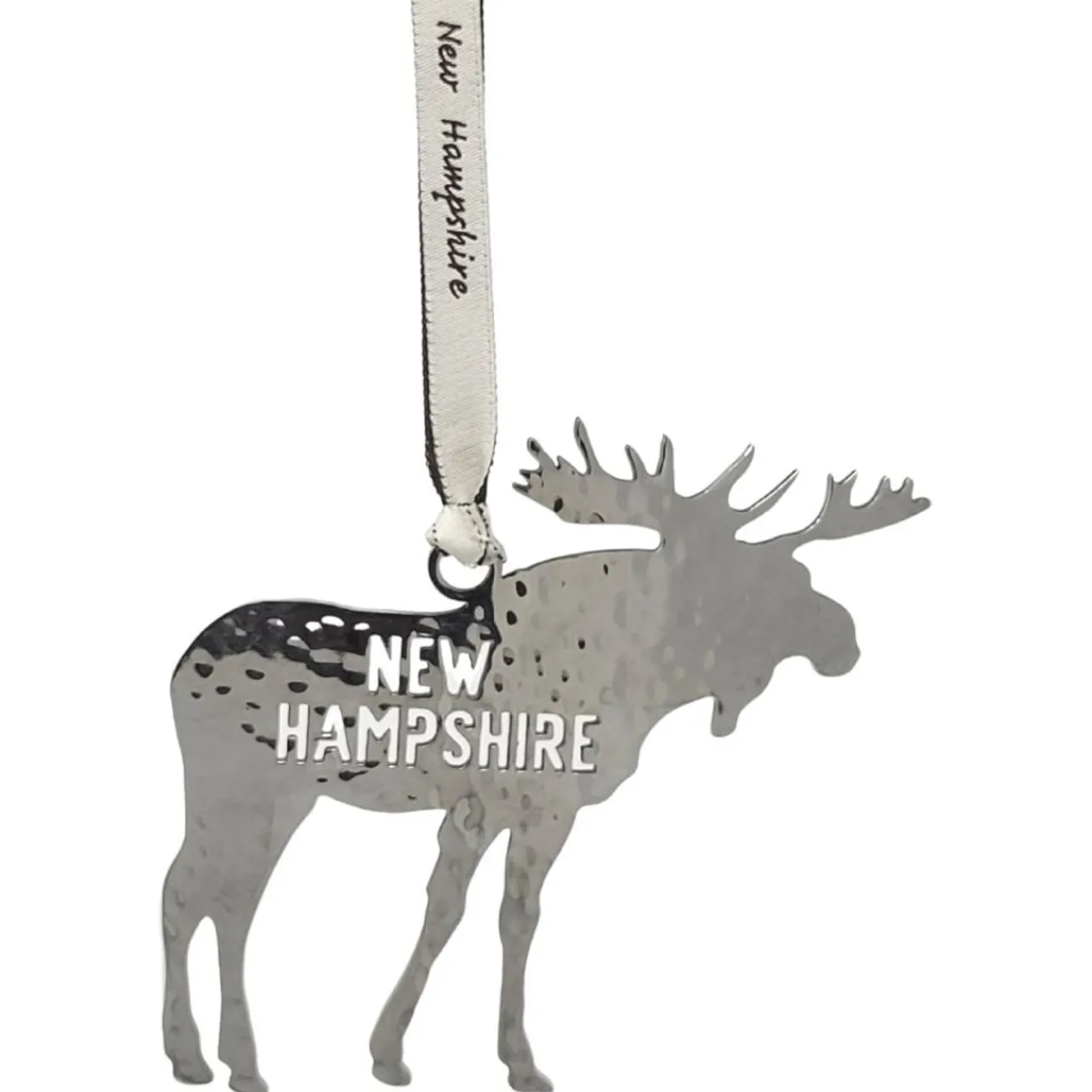 Silver New Hampshire Moose Ornament - The Christmas Loft< Online