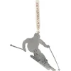 Silver Skier New Hampshire Ornament - The Christmas Loft< Outlet